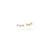 Rachel Reid Diamond Curved Bar Stud Earrings