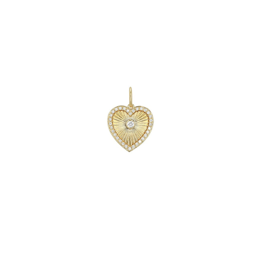 Rachel Reid Diamond Fluted Heart Charm