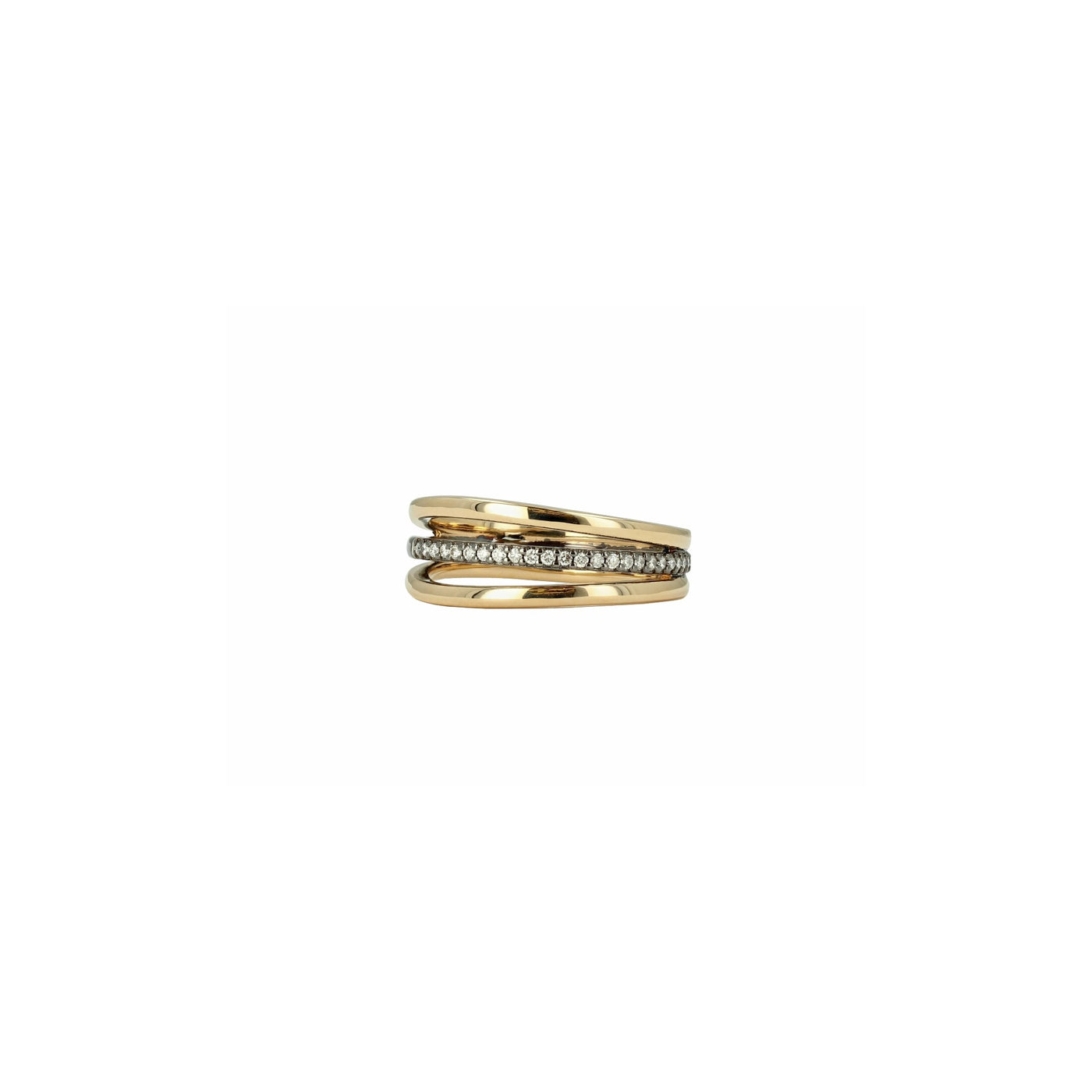 Rachel Reid Diamond Two-Tone Layered Ring