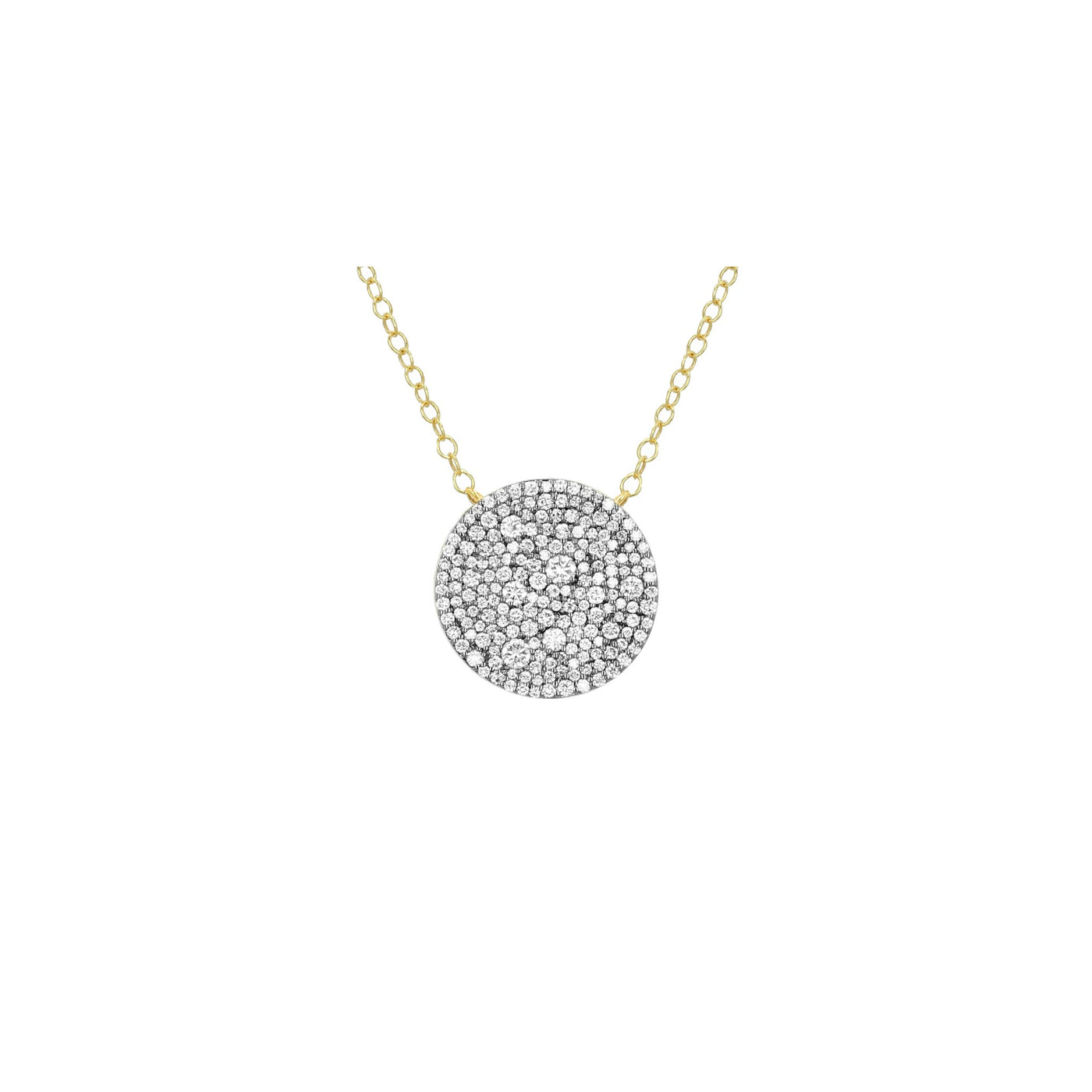 Rachel Reid Large Scattered Diamond Necklace with Black Rhodium