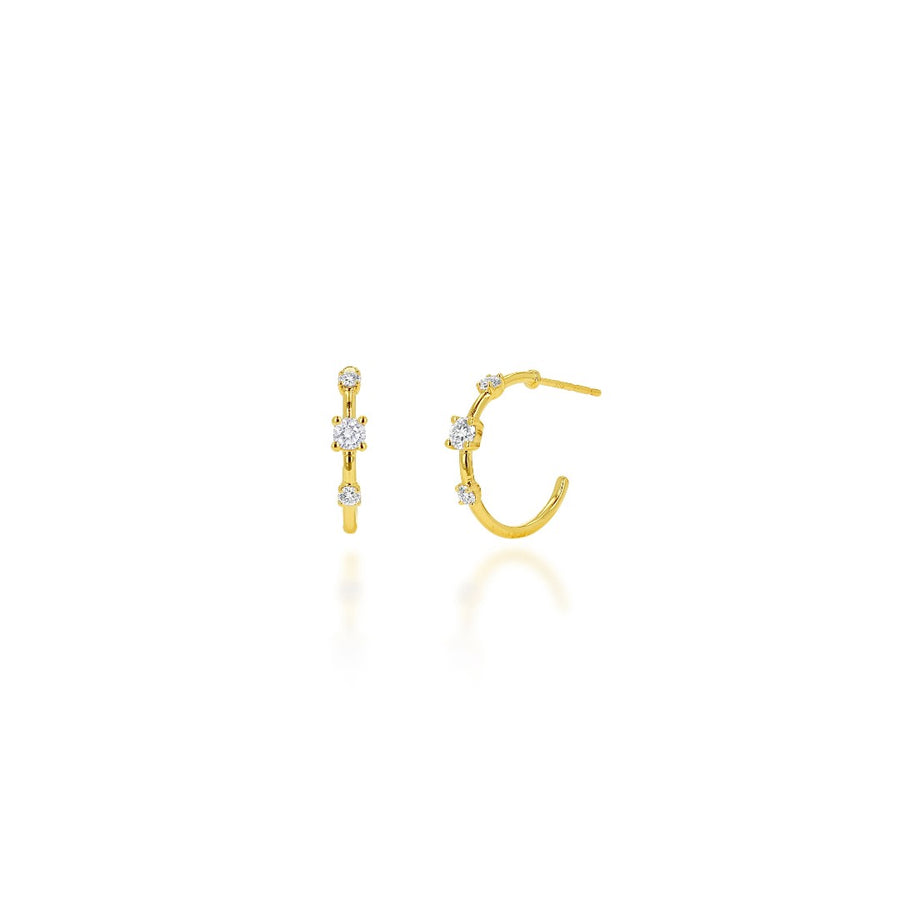 Rachel Reid Mini Diamond Space Hoops