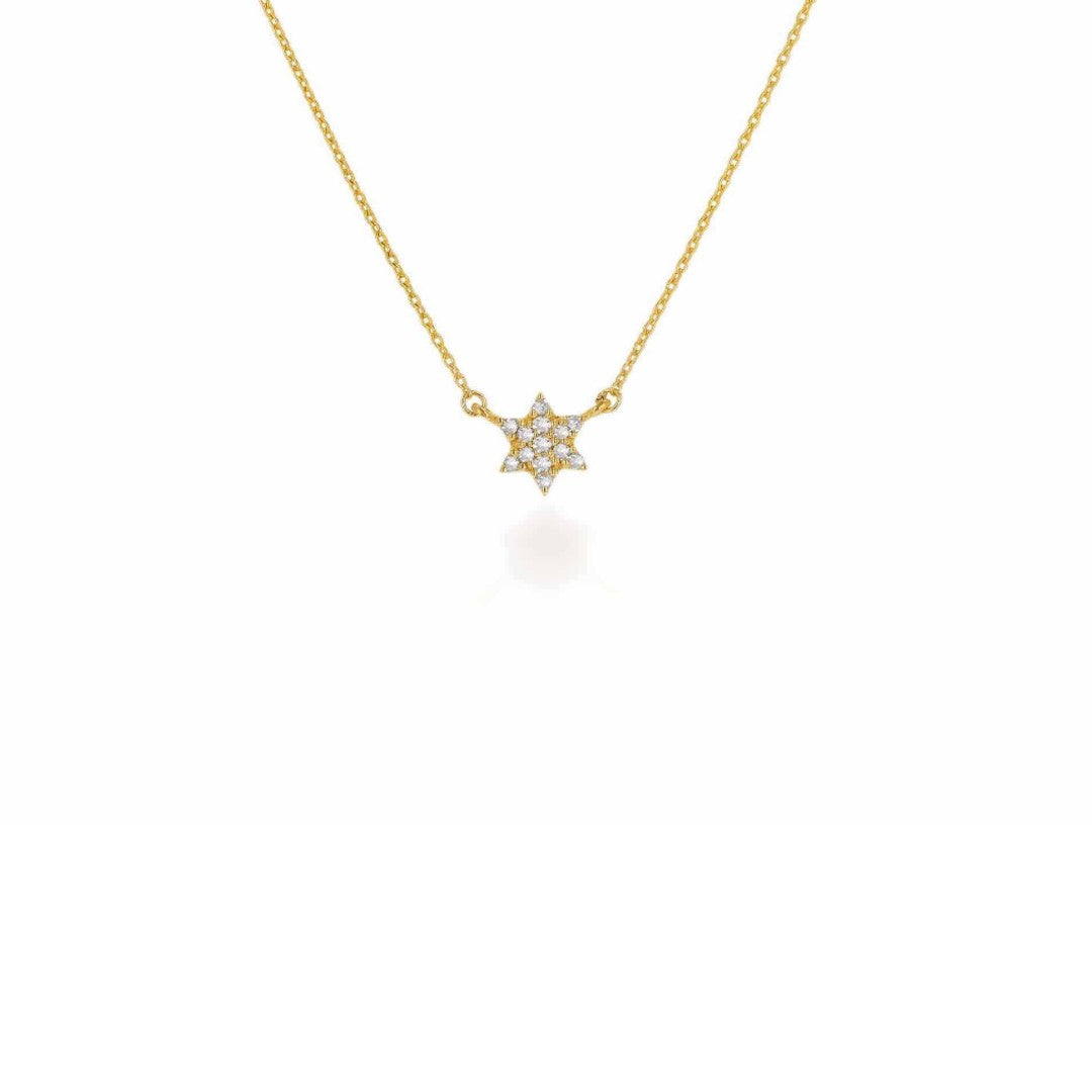 Rachel Reid Mini Diamond Star of David Necklace