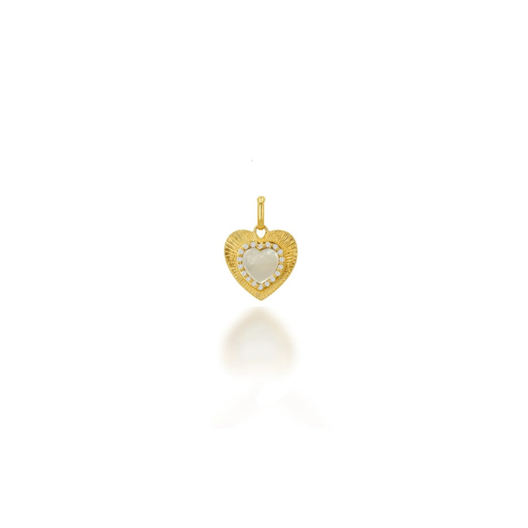 Rachel Reid Mother of Pearl Heart Charm