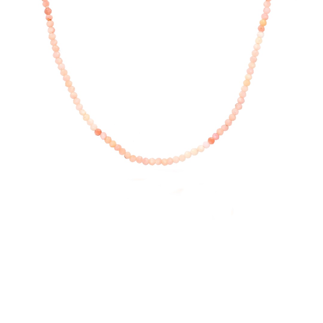 Rachel Reid Pink Opal Beaded Necklace