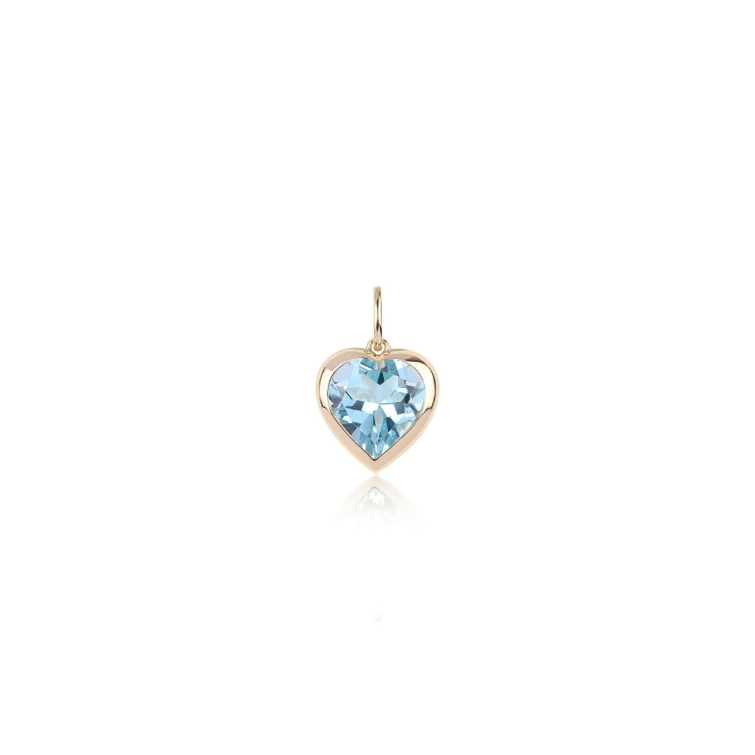 Rachel Reid Sky Blue Topaz Heart Charm