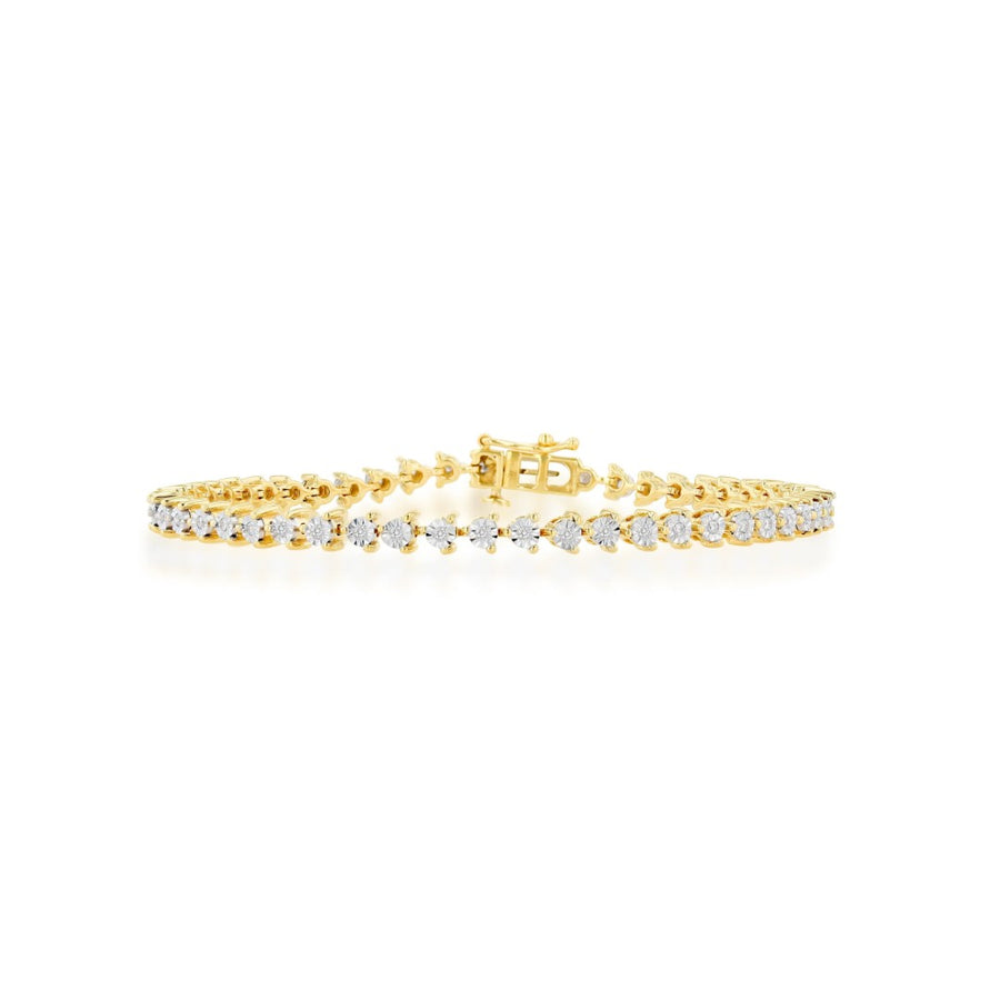 Rachel Reid Three Prong Diamond Tennis Bracelet
