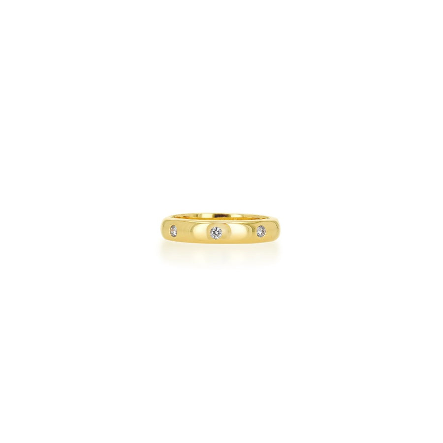 Rachel Reid Triple Diamond Domed Band Ring