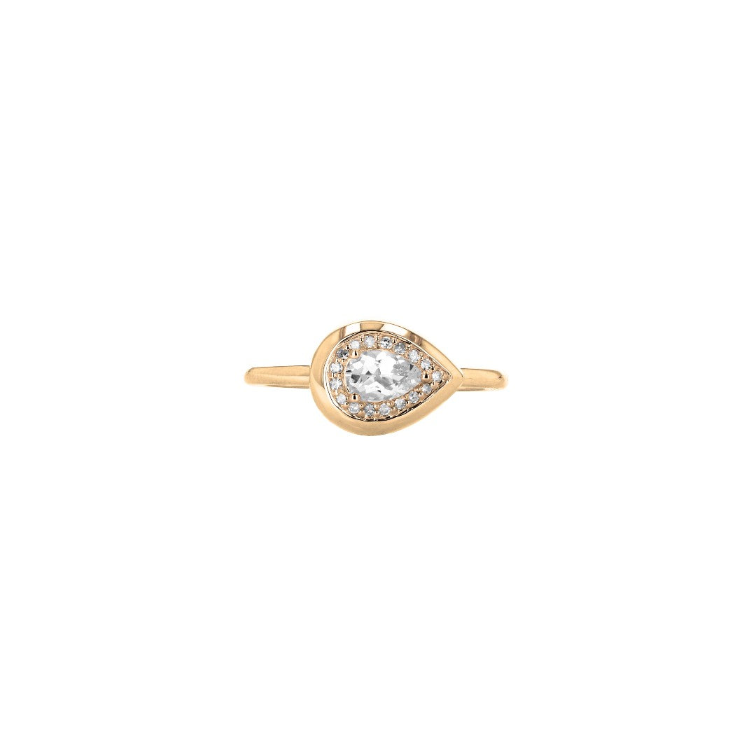 Rachel Reid White Topaz and Diamond Ring