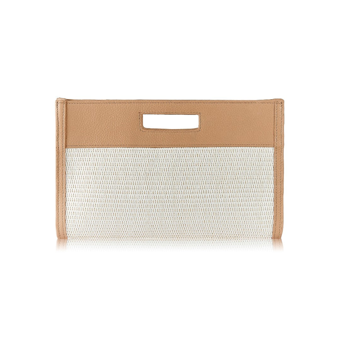 Gigi NY Remy Clutch in Natural Raffia