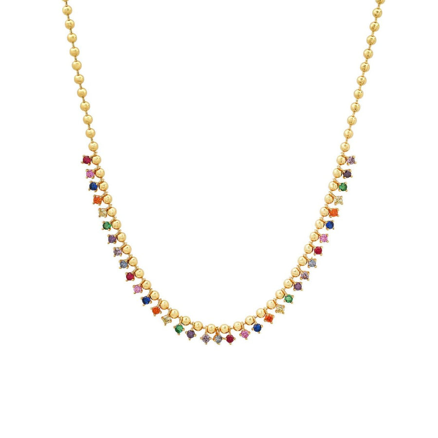 Rainbow Ball Chain Necklace