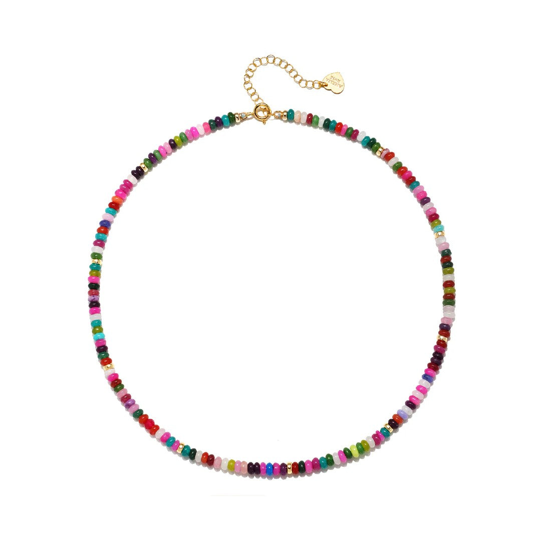 Rainbow Quartz Beaded Necklace