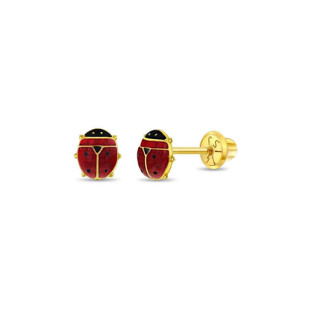 Red Ladybug Little Girl's Stud Earrings