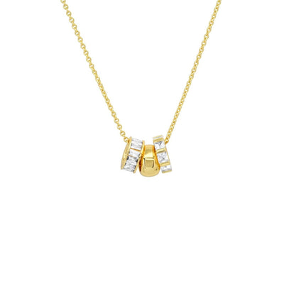 Rondelle CZ Charms Necklace