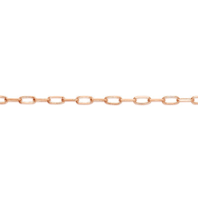 Paperclip Chain Anklet in Rose Gold