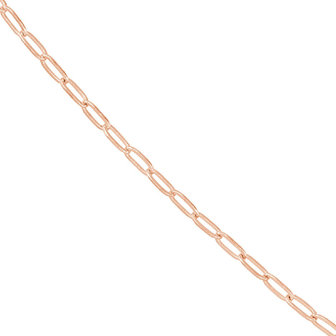 Paperclip 1.25mm Chain in Rose Gold