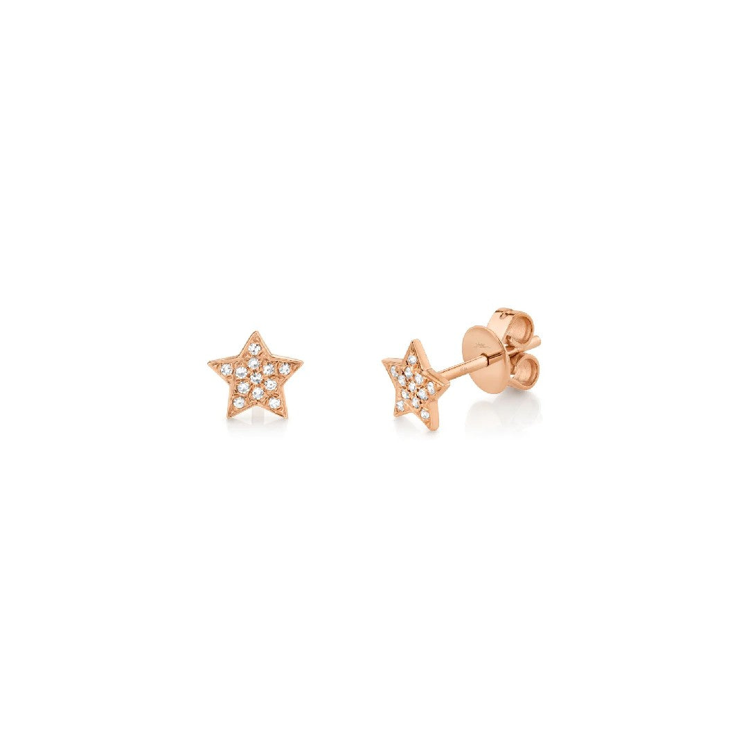 Shy Creation Pave Diamond Star Studs