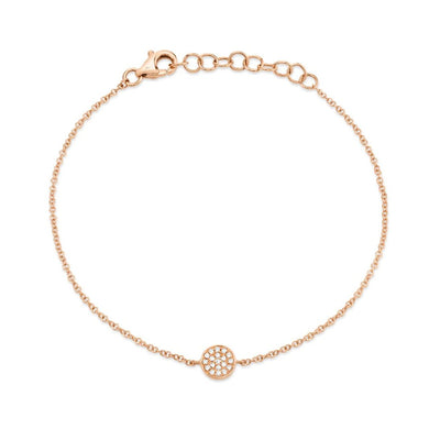 Shy Creation Diamond Pave Circle Bracelet