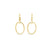 Rudolf Friedmann Gold Oval Link Earrings