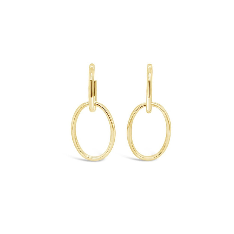 Rudolf Friedmann Gold Oval Link Earrings
