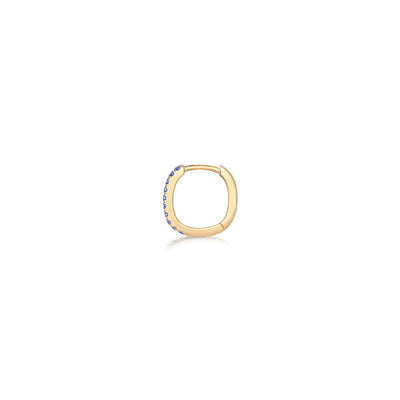 AURELIE GI Eleni Lab Grown Sapphire Paperclip Huggie