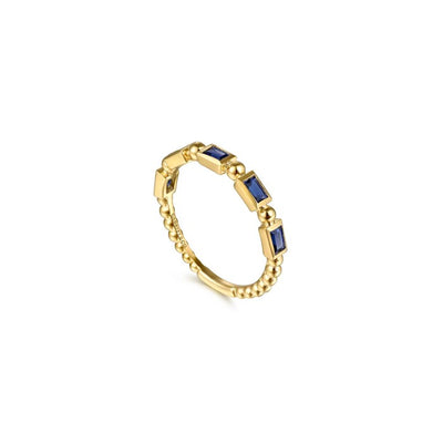 Gabriel & Co. Sapphire Geometric Ring