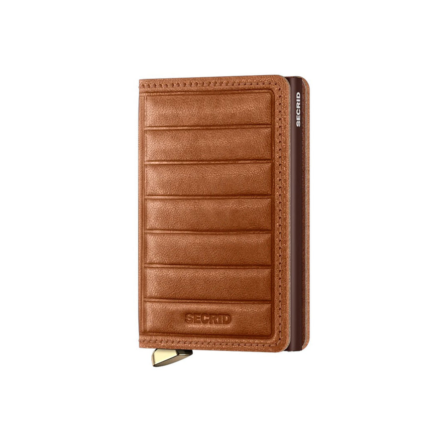 Secrid Premium Slim Wallet Emboss Lines Cognac
