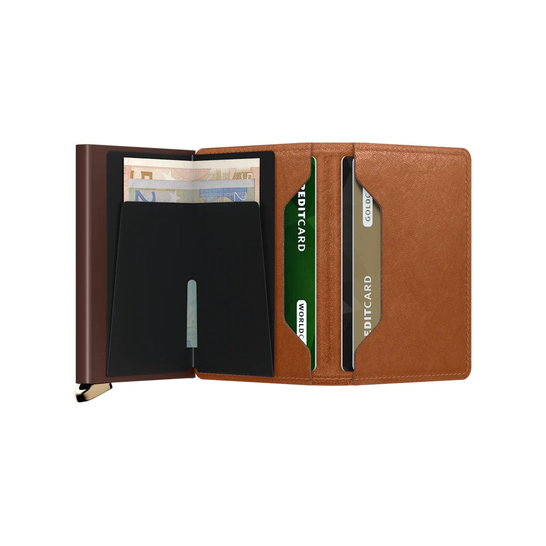 Secrid Premium Slim Wallet Emboss Lines Cognac