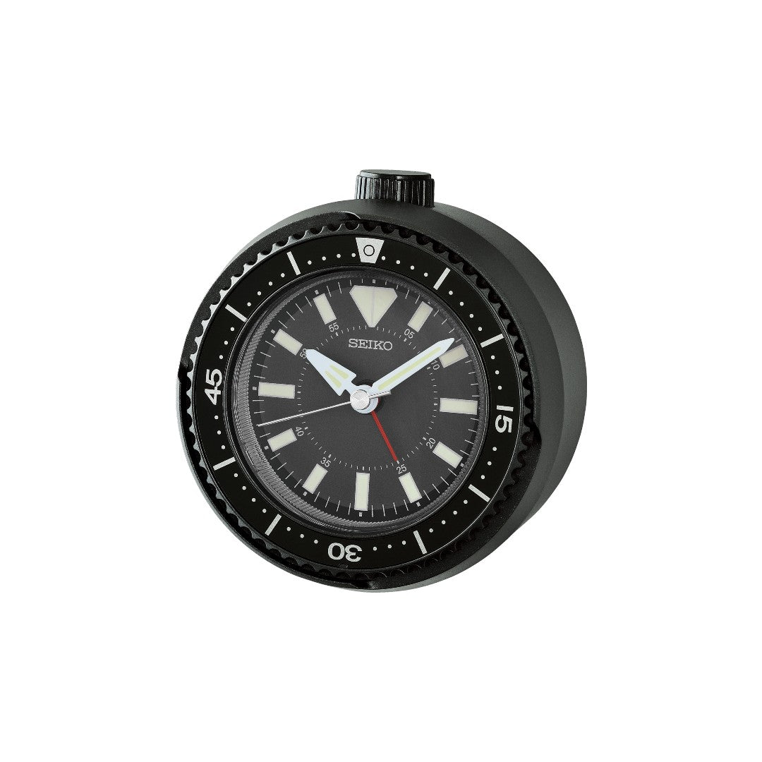 Seiko Heritage Design Desk Table Alarm Clock - Black