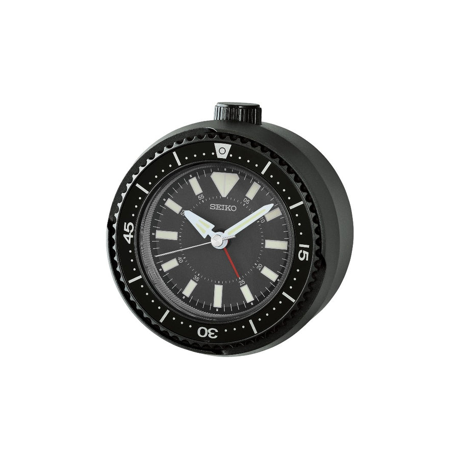 Seiko Heritage Design Desk Table Alarm Clock - Black