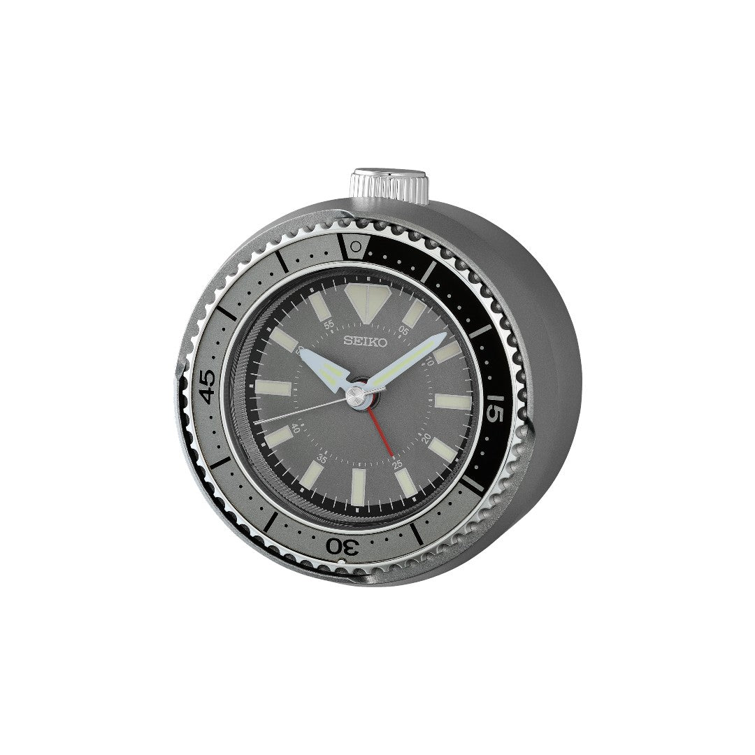 Seiko Heritage Design Desk Table Alarm Clock - Silver-Tone
