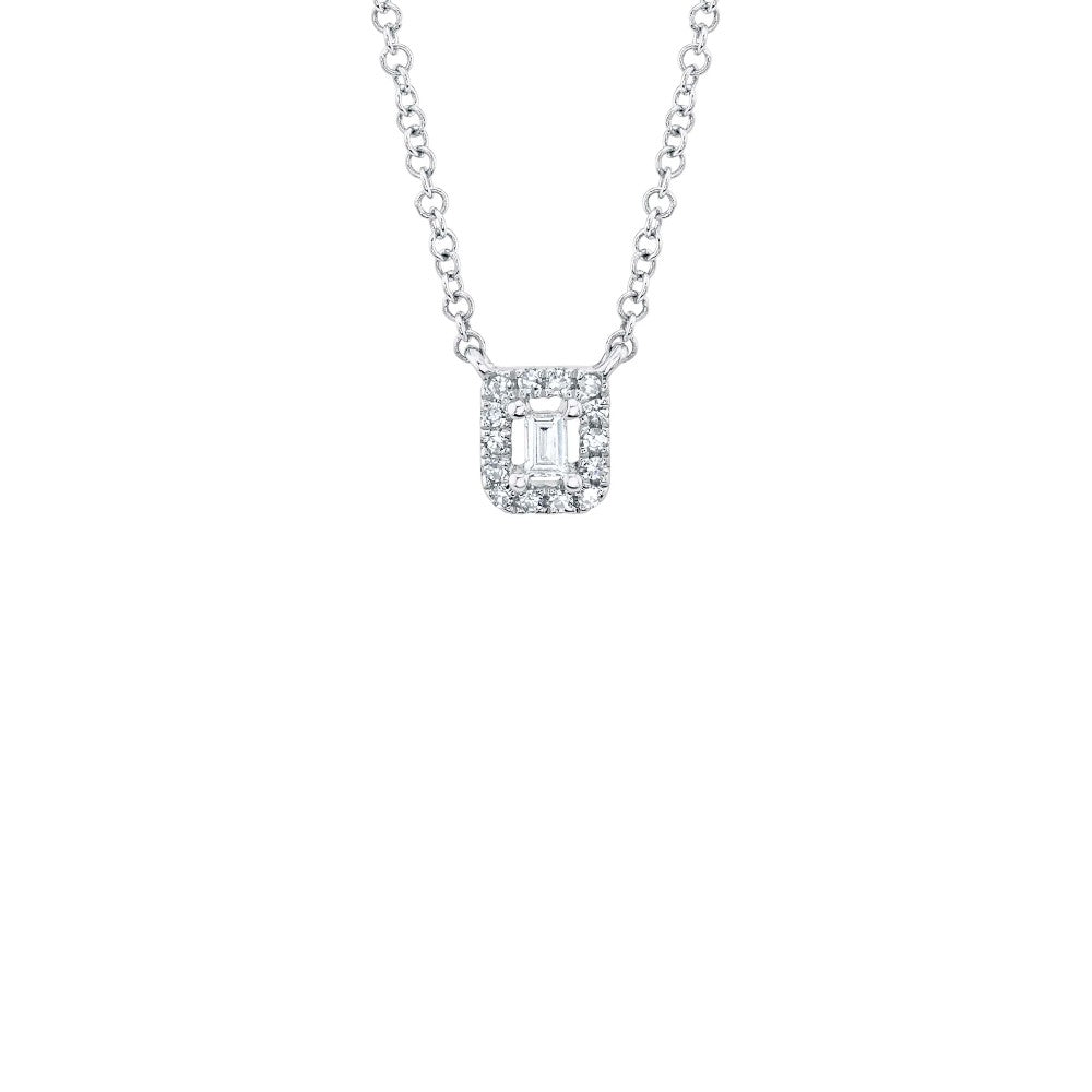 Shy Creation Baguette Diamond Necklace