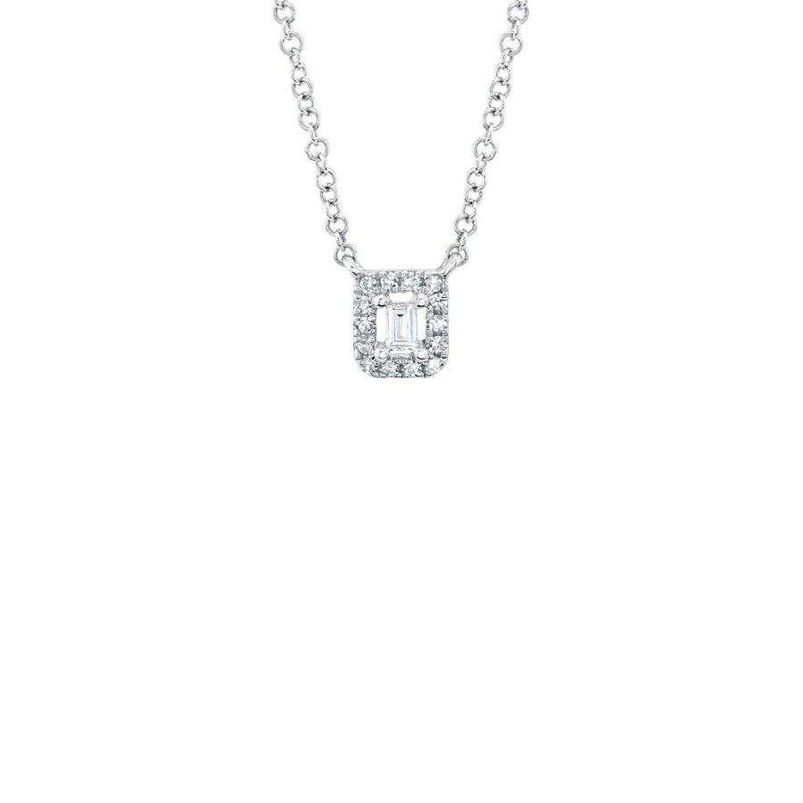 Shy Creation Baguette Diamond Necklace