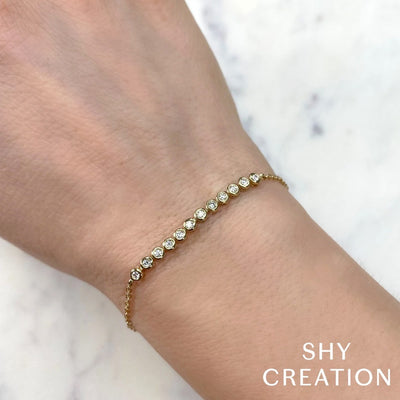 Shy Creation Diamond Bezel Bracelet