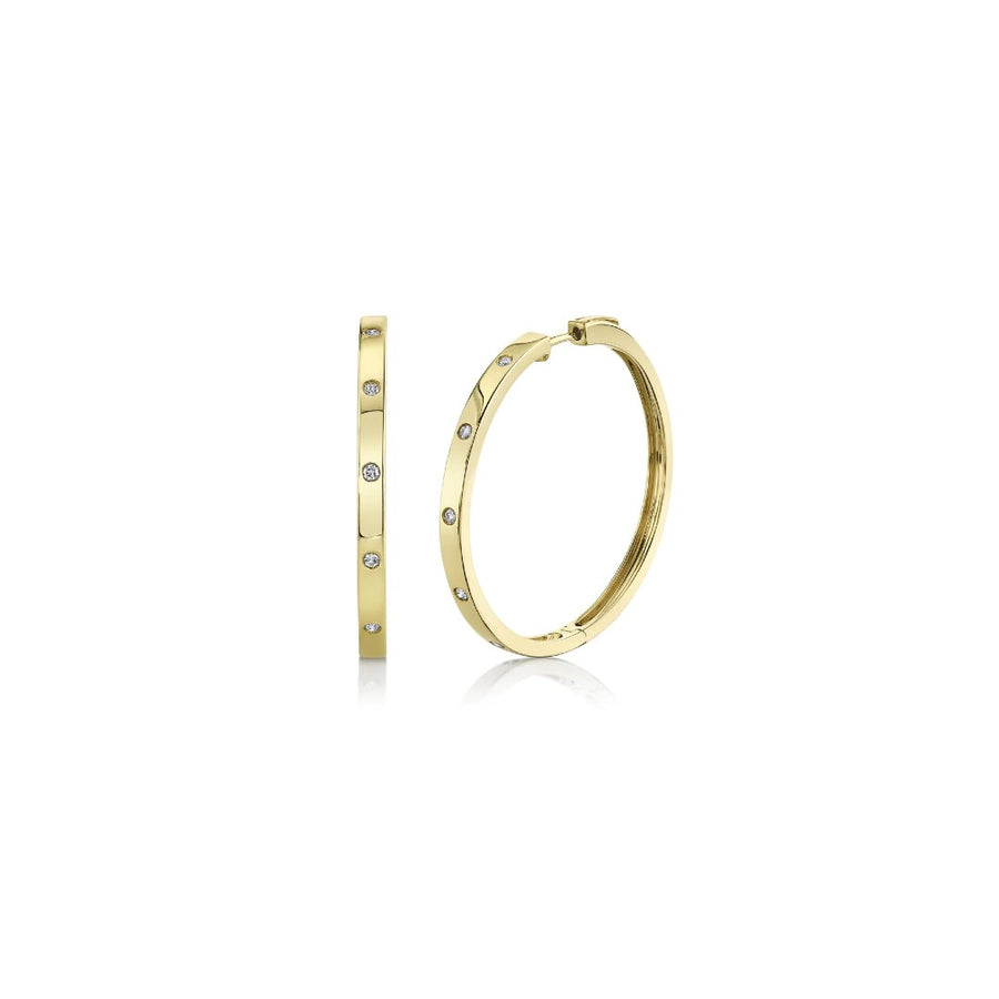 Shy Creation Burnished Diamond Hoops
