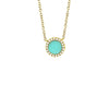 Shy Creation Composite Turquoise & Diamond Necklace