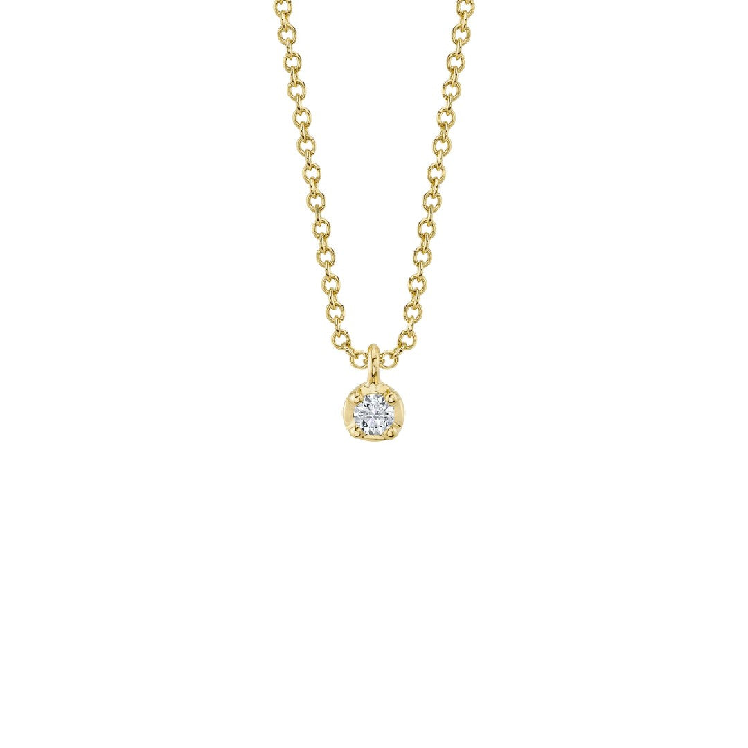 Shy Creation Crown Setting Diamond Necklace