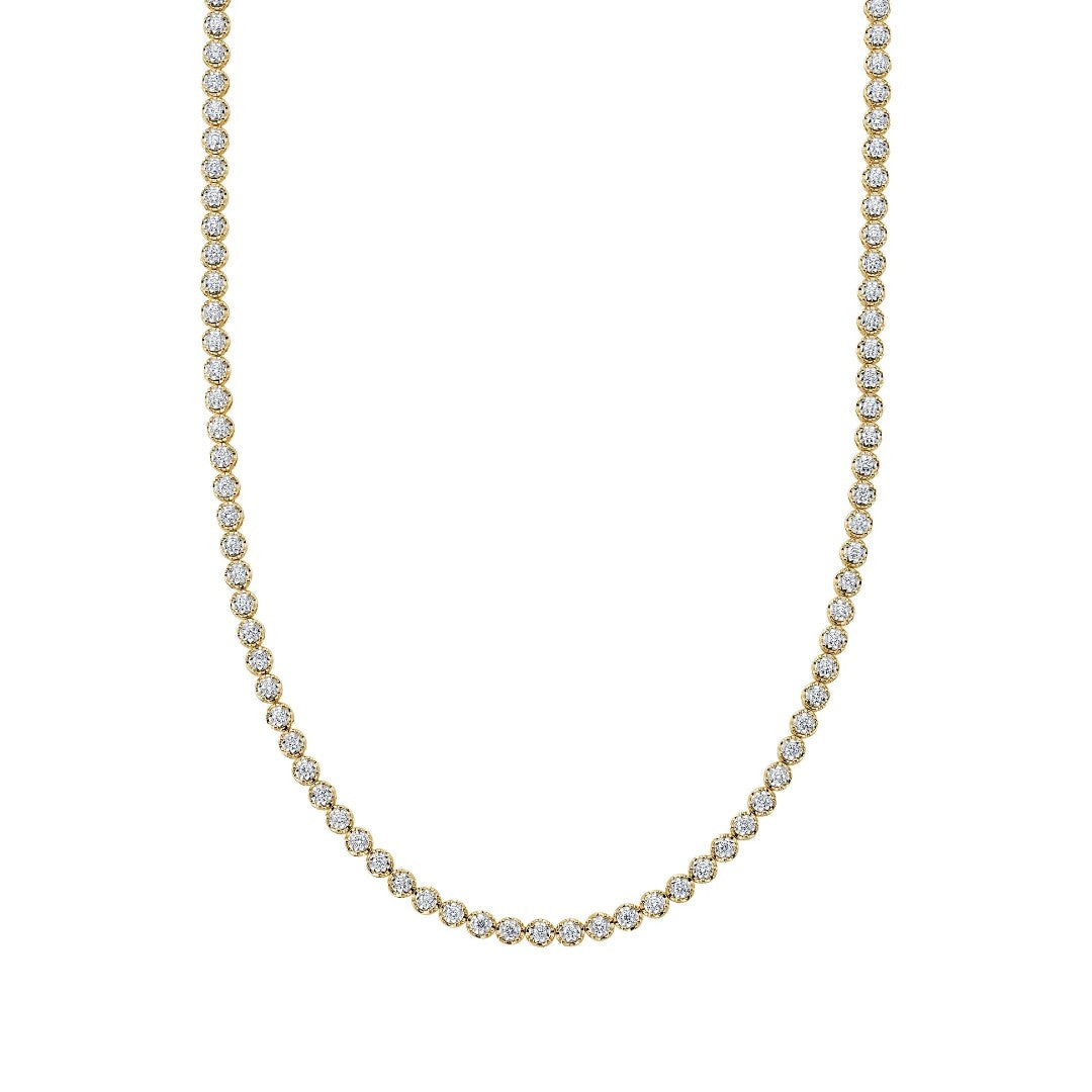 Shy Creation Diamond Bezel Tennis Necklace