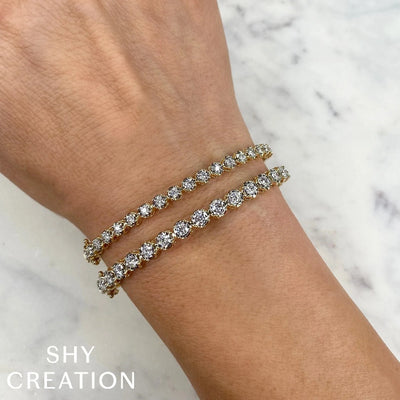Shy Creation Diamond Bangle Bracelet