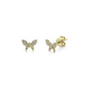 Shy Creation Diamond Butterfly Stud Earrings