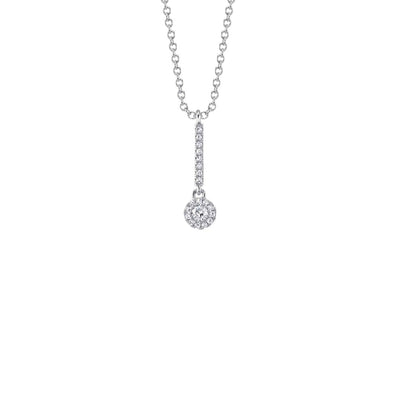 Shy Creation Diamond Circle Drop Necklace