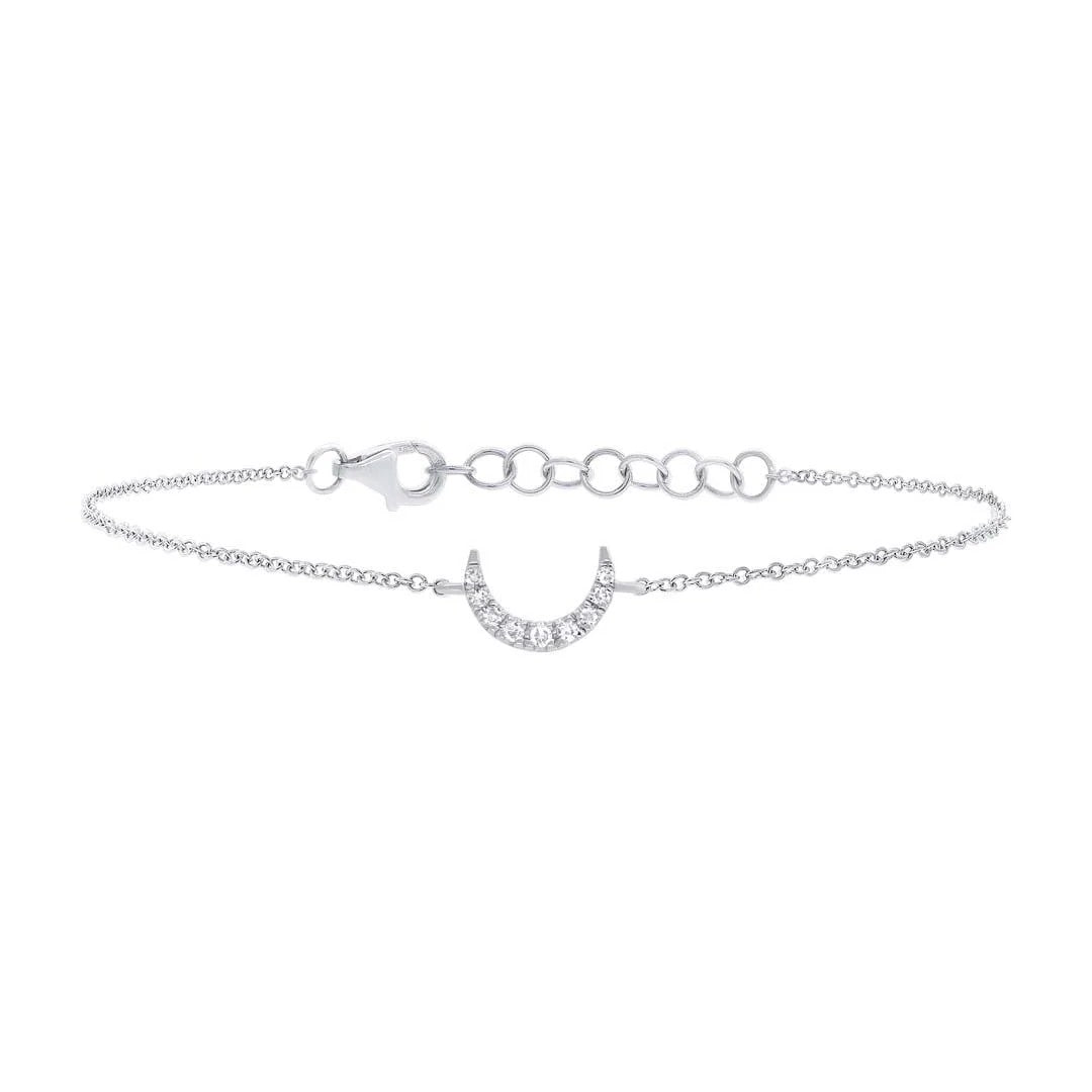 Shy Creation Diamond Crescent Moon Bracelet