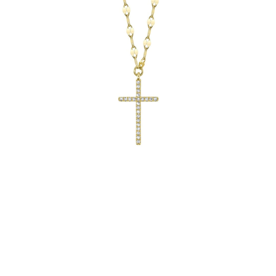 Shy Creation Diamond Cross Sparkle Chain Necklace