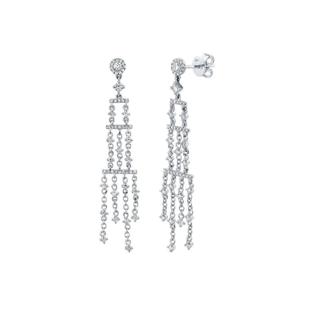 Shy Creation Diamond Fringe Earrings