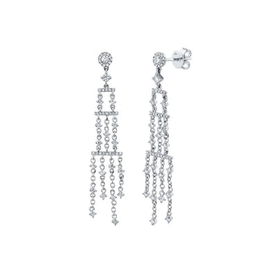 Shy Creation Diamond Fringe Earrings