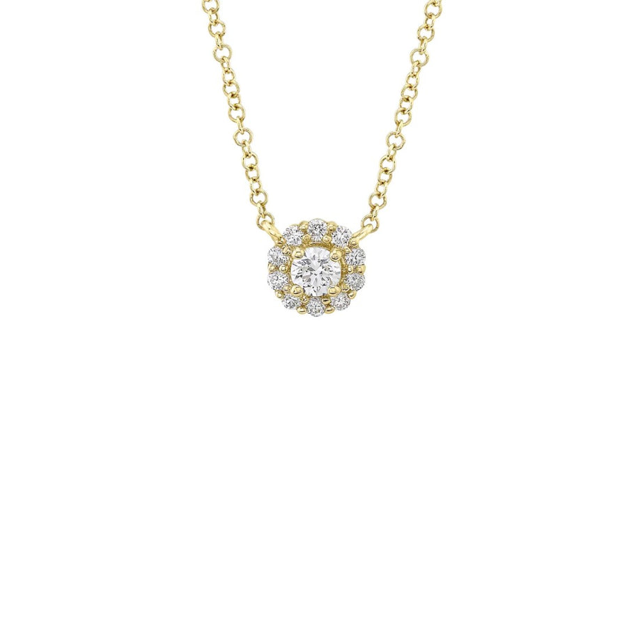 Shy Creation Diamond Halo Necklace