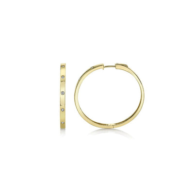 Shy Creation Burnished Diamond Hoops