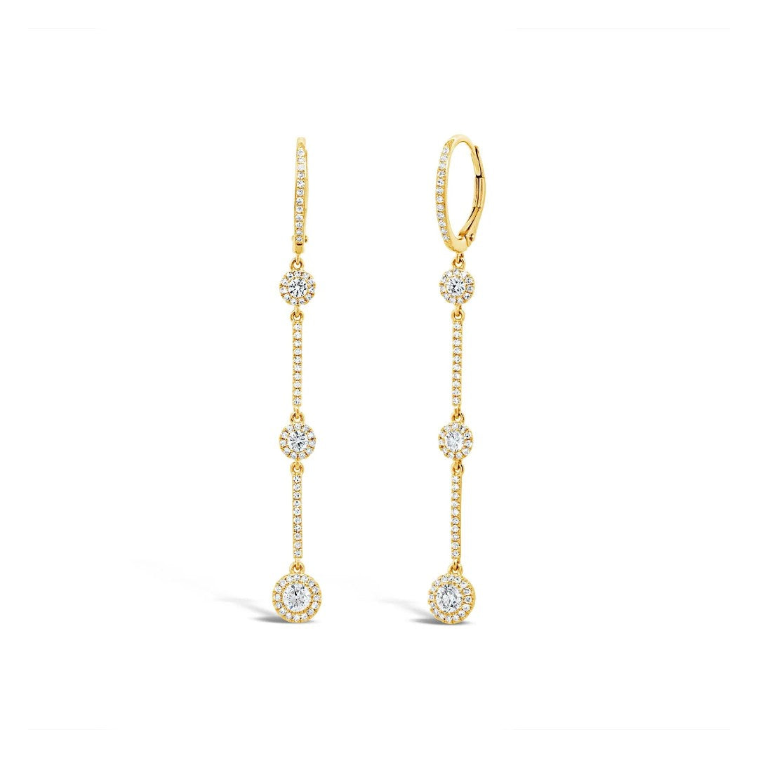 Shy Creation Diamond Linear Earrings