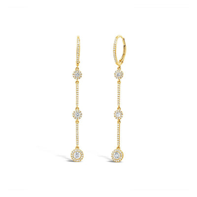 Shy Creation Diamond Linear Earrings
