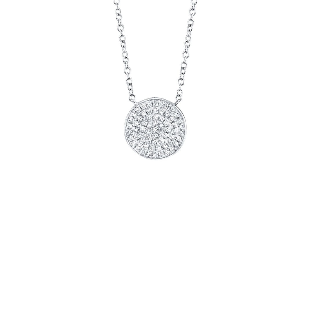 Shy Creation Pave Diamond Circle Necklace