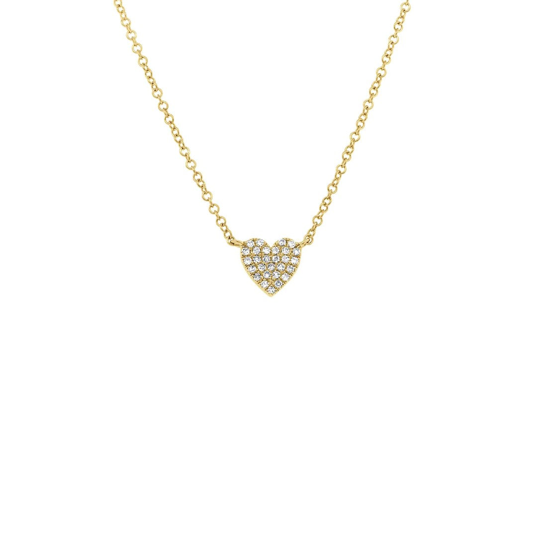Shy Creation Diamond Pave Heart Necklace